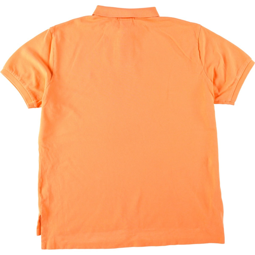 Ralph Lauren POLO by Ralph Lauren CUSTOM FIT short sleeve polo shirt, men's XL size cotton orange type Vintage Second Hand