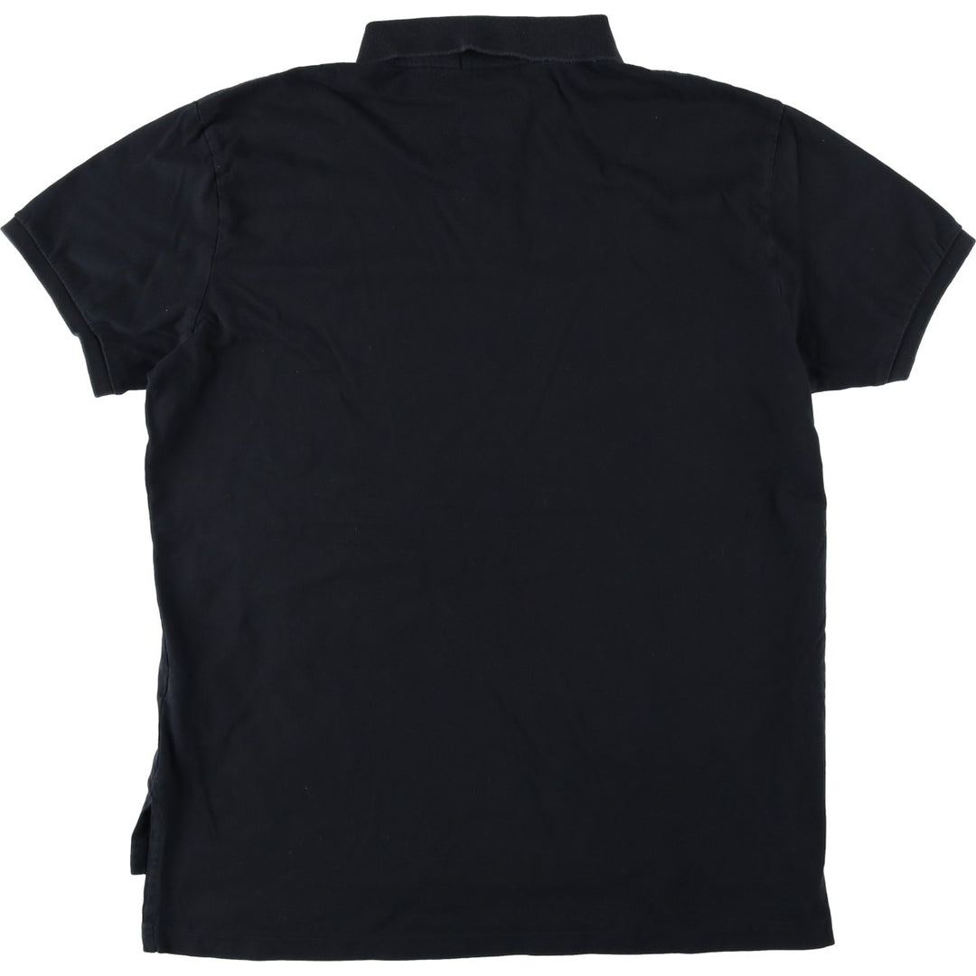 Ralph Lauren POLO by Ralph Lauren CUSTOM FIT short sleeve polo shirt, men's size L cotton black type Vintage Second Hand