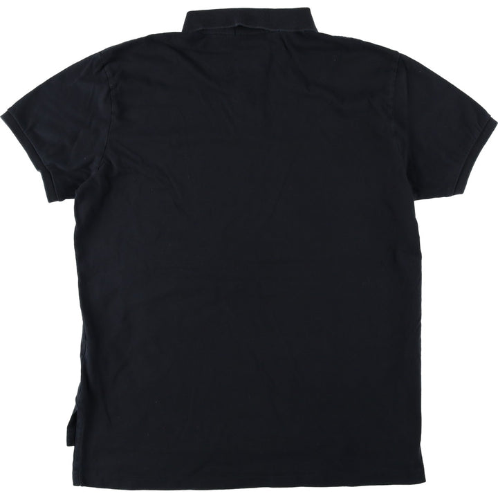 Ralph Lauren POLO by Ralph Lauren CUSTOM FIT short sleeve polo shirt, men's size L cotton black type Vintage Second Hand