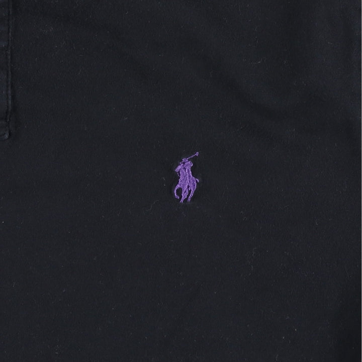 Ralph Lauren POLO by Ralph Lauren CUSTOM FIT short sleeve polo shirt, men's size L cotton black type Vintage Second Hand
