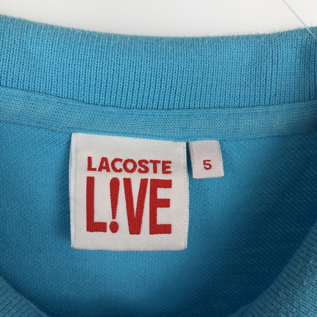 Lacoste LACOSTE LIVE French Collection Short-Sleeve Polo Shirt, Men's Size L (approx.) cotton Blue type light blue Vintage Second Hand
