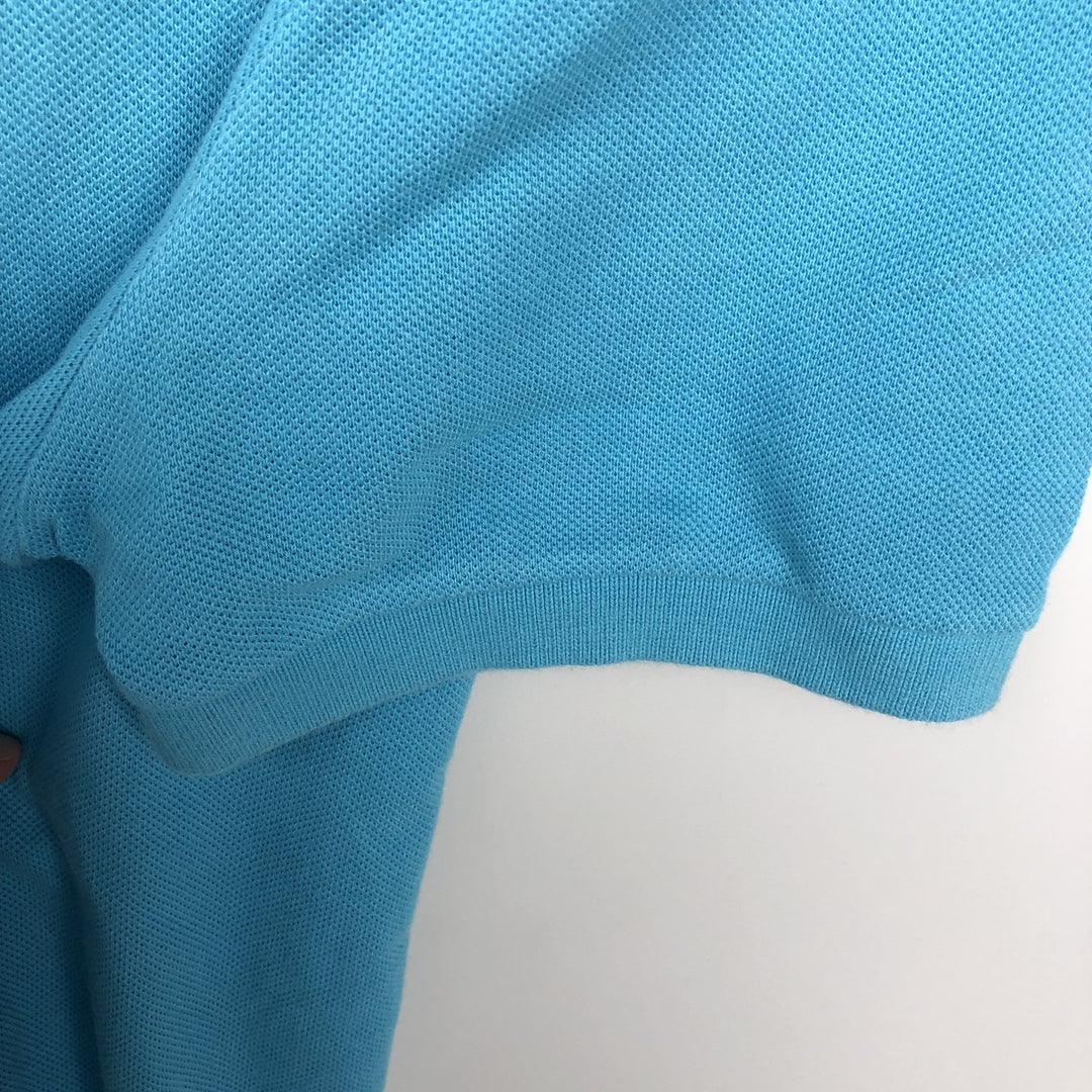 Lacoste LACOSTE LIVE French Collection Short-Sleeve Polo Shirt, Men's Size L (approx.) cotton Blue type light blue Vintage Second Hand
