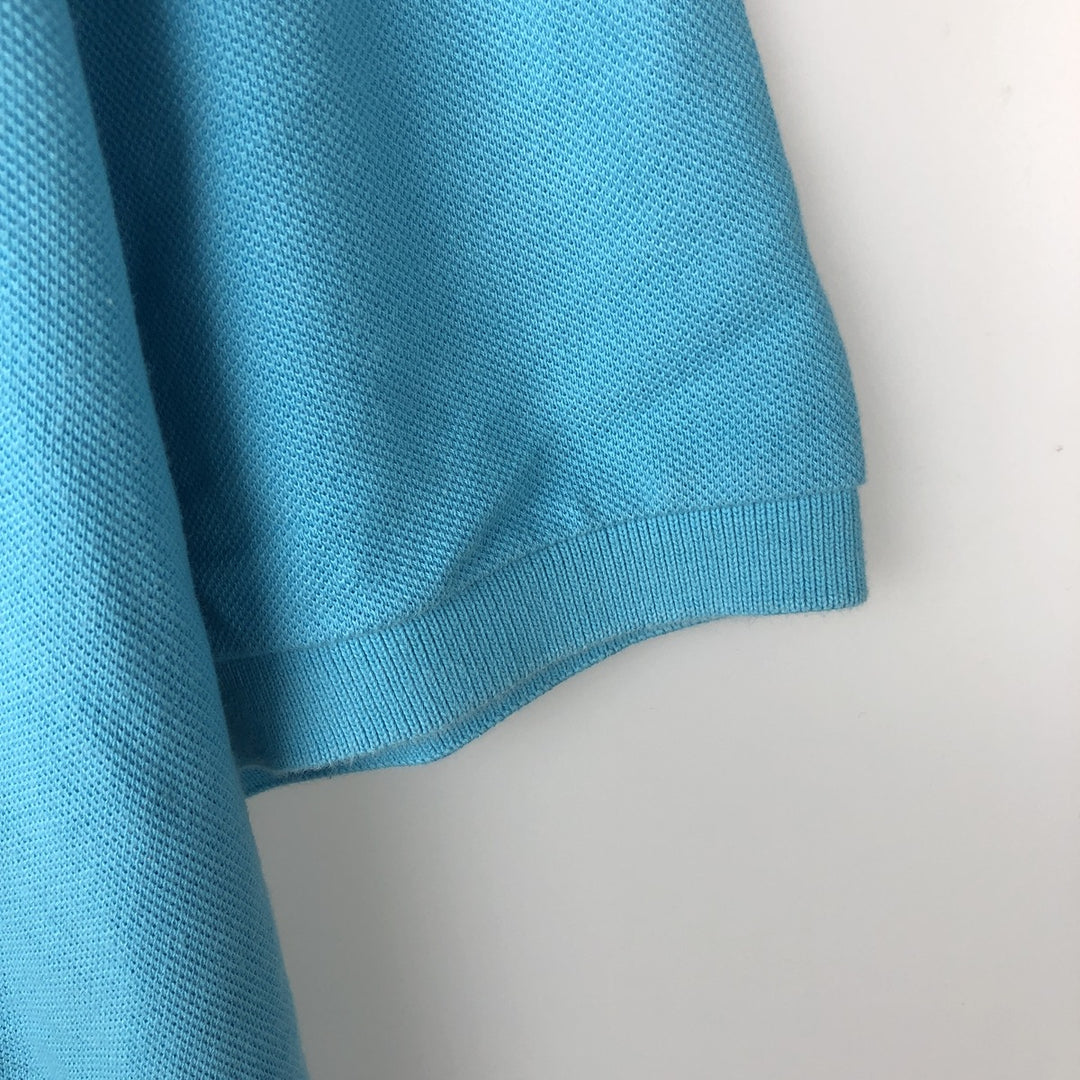 Lacoste LACOSTE LIVE French Collection Short-Sleeve Polo Shirt, Men's Size L (approx.) cotton Blue type light blue Vintage Second Hand