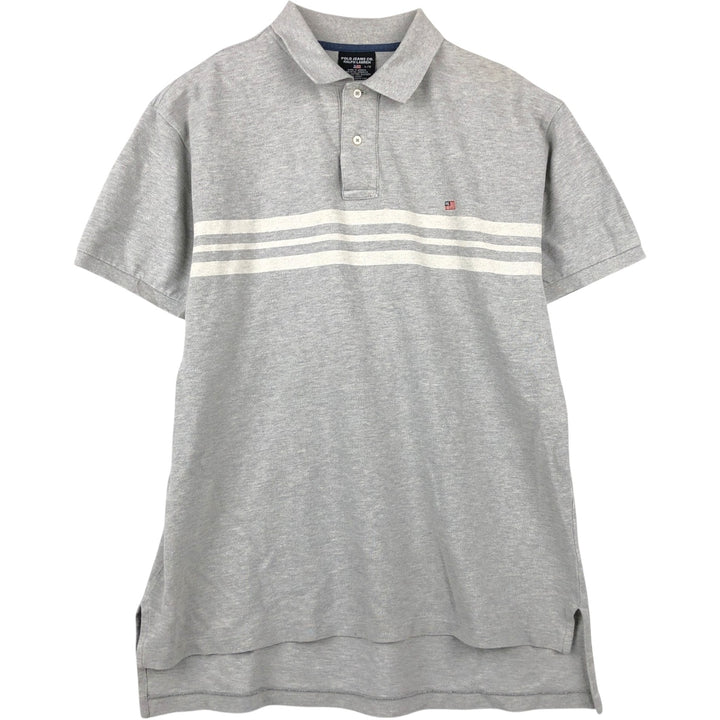 Ralph Lauren POLO JEANS COMPANY short sleeve polo shirt, men's size L cotton gray type Vintage Second Hand