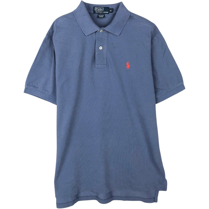 Ralph Lauren POLO by Ralph Lauren short sleeve polo shirt, men's size M cotton Blue type light blue Vintage Second Hand
