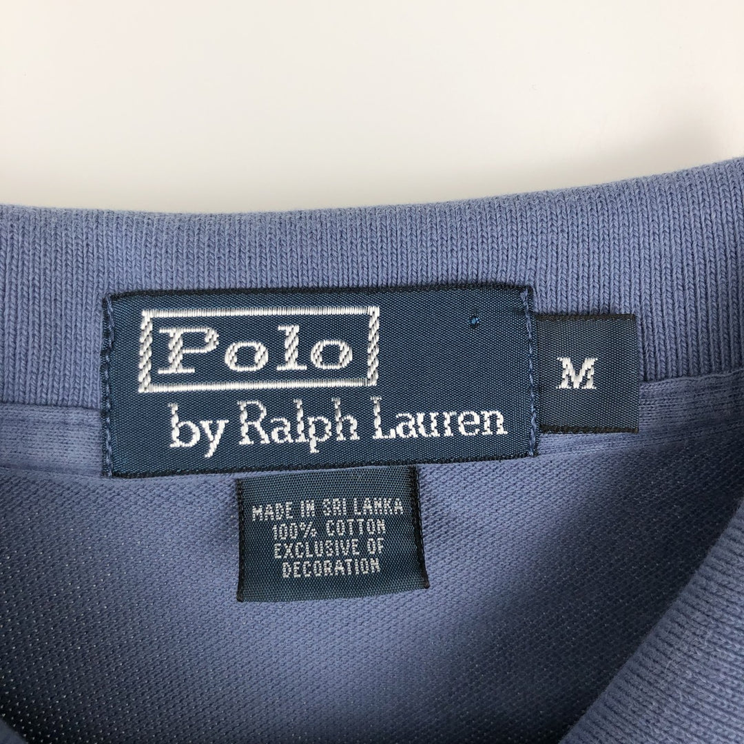 Ralph Lauren POLO by Ralph Lauren short sleeve polo shirt, men's size M cotton Blue type light blue Vintage Second Hand