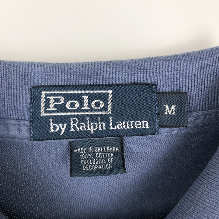 Ralph Lauren POLO by Ralph Lauren short sleeve polo shirt, men's size M cotton Blue type light blue Vintage Second Hand