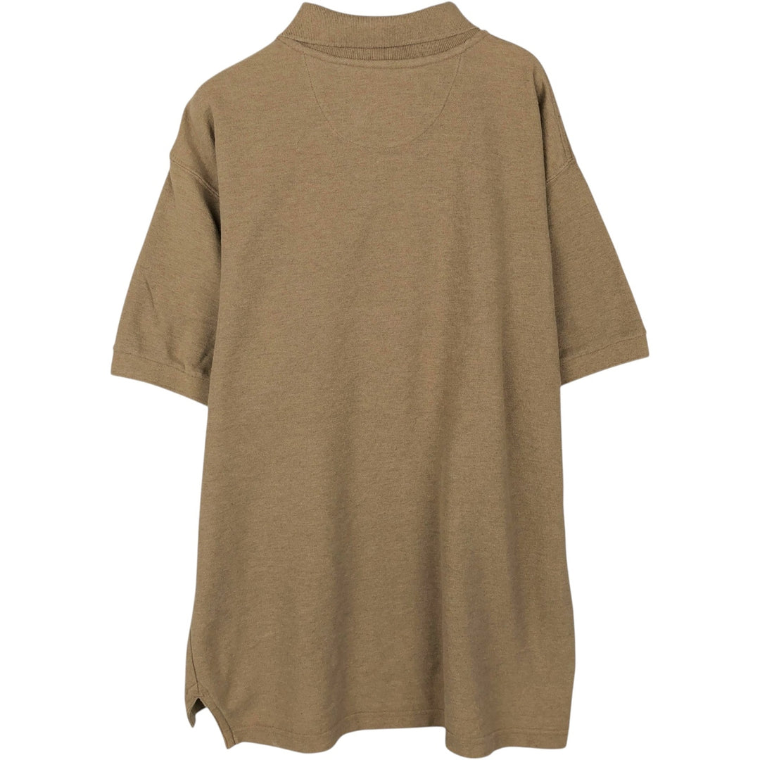 Ralph Lauren CHAPS Short-Sleeve Polo Shirt, Men's Size M (approx.) cotton Beige type Vintage Second Hand