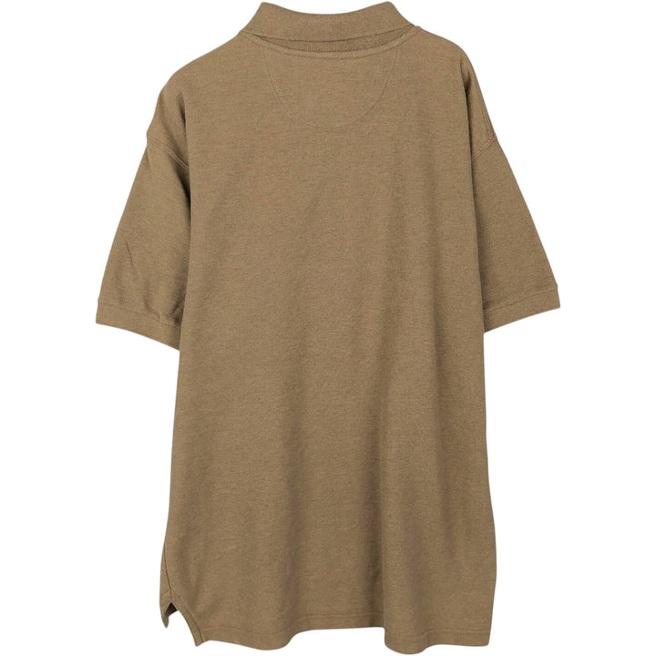 Ralph Lauren CHAPS Short-Sleeve Polo Shirt, Men's Size M (approx.) cotton Beige type Vintage Second Hand