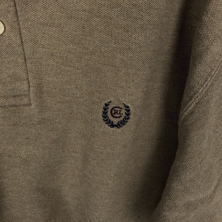 Ralph Lauren CHAPS Short-Sleeve Polo Shirt, Men's Size M (approx.) cotton Beige type Vintage Second Hand