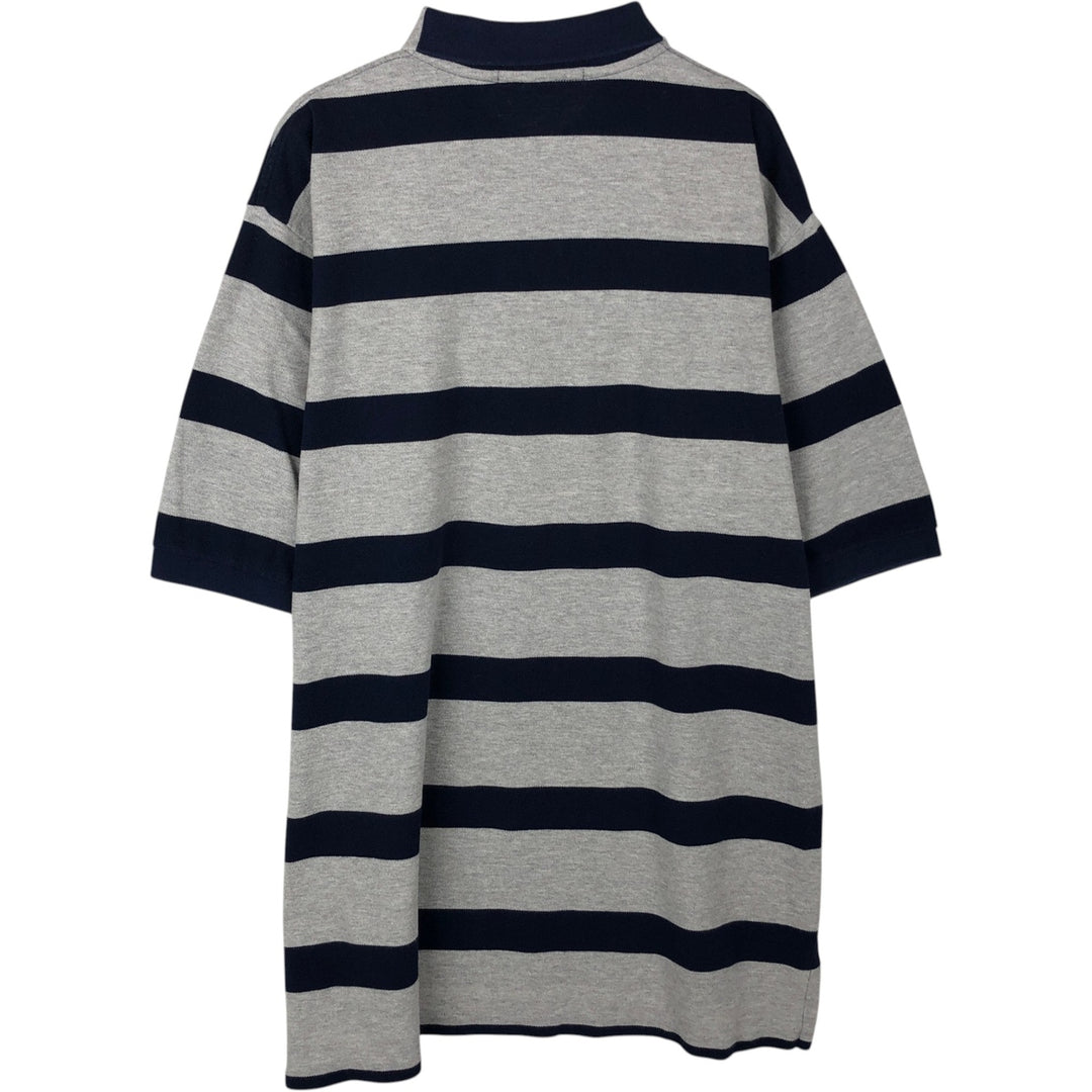 Ralph Lauren POLO GOLF Short Sleeve Striped Polo Shirt Men's XL cotton gray type Vintage Second Hand