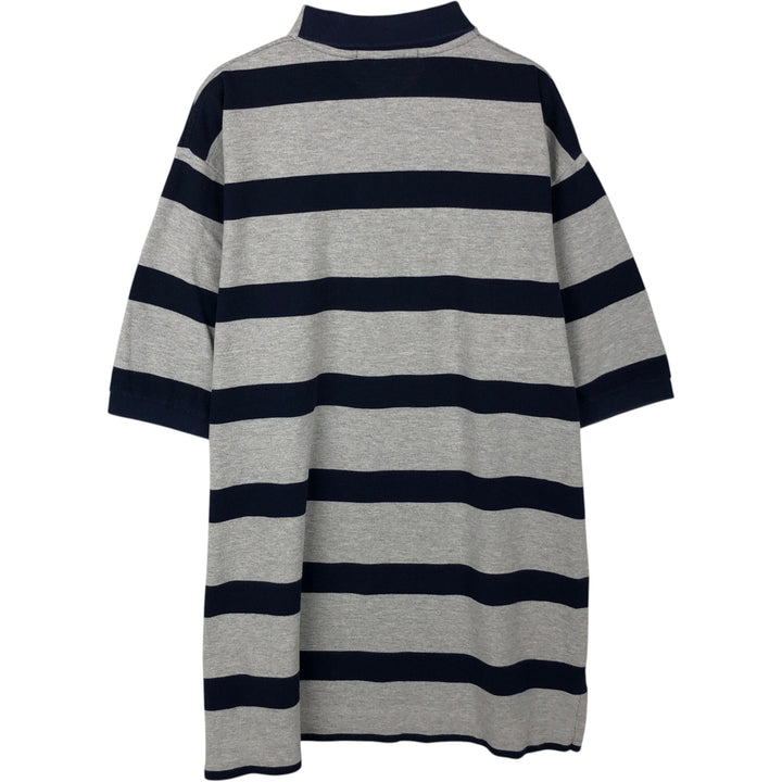 Ralph Lauren POLO GOLF Short Sleeve Striped Polo Shirt Men's XL cotton gray type Vintage Second Hand