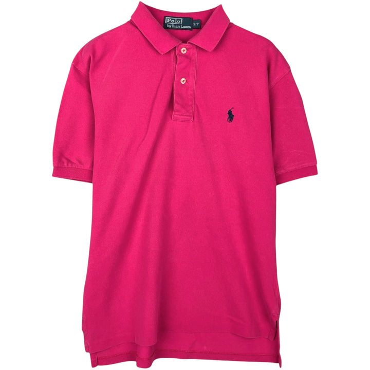 Ralph Lauren POLO by Ralph Lauren short sleeve polo shirt, size S for men cotton pink type Vintage Second Hand