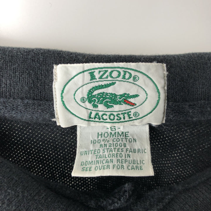 Lacoste IZOD Short-Sleeve Polo Shirt, Made in USA, Men's Size S (approx.) cotton black type Vintage Second Hand
