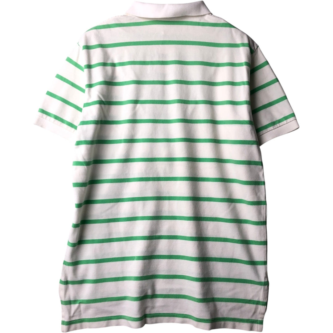Ralph Lauren POLO by Ralph Lauren short sleeve striped polo shirt, men's size L cotton white type Vintage Second Hand