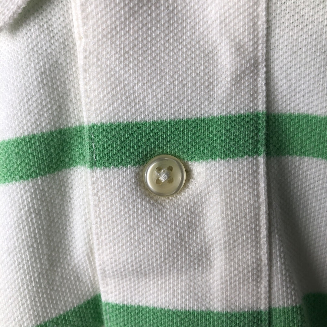 Ralph Lauren POLO by Ralph Lauren short sleeve striped polo shirt, men's size L cotton white type Vintage Second Hand