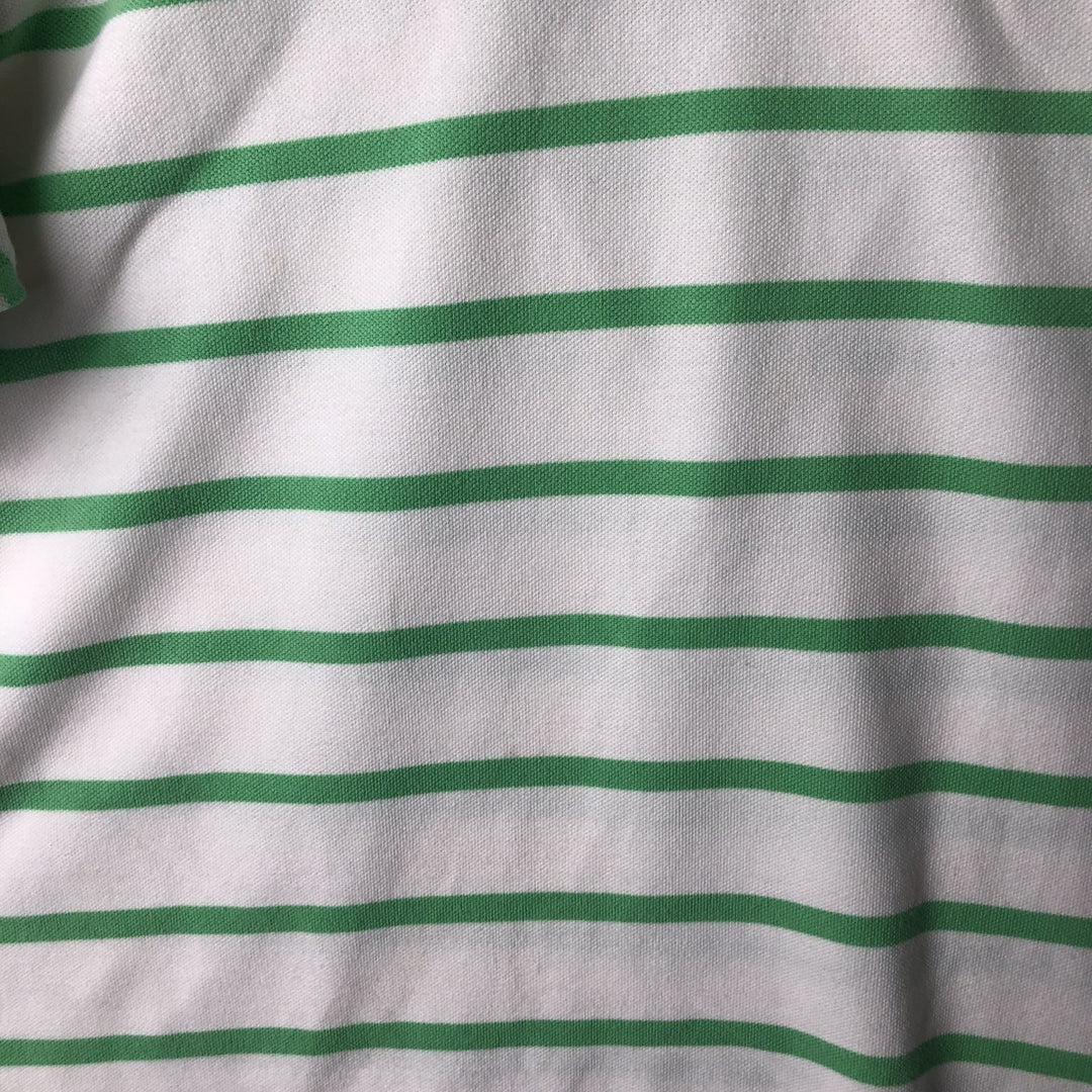 Ralph Lauren POLO by Ralph Lauren short sleeve striped polo shirt, men's size L cotton white type Vintage Second Hand