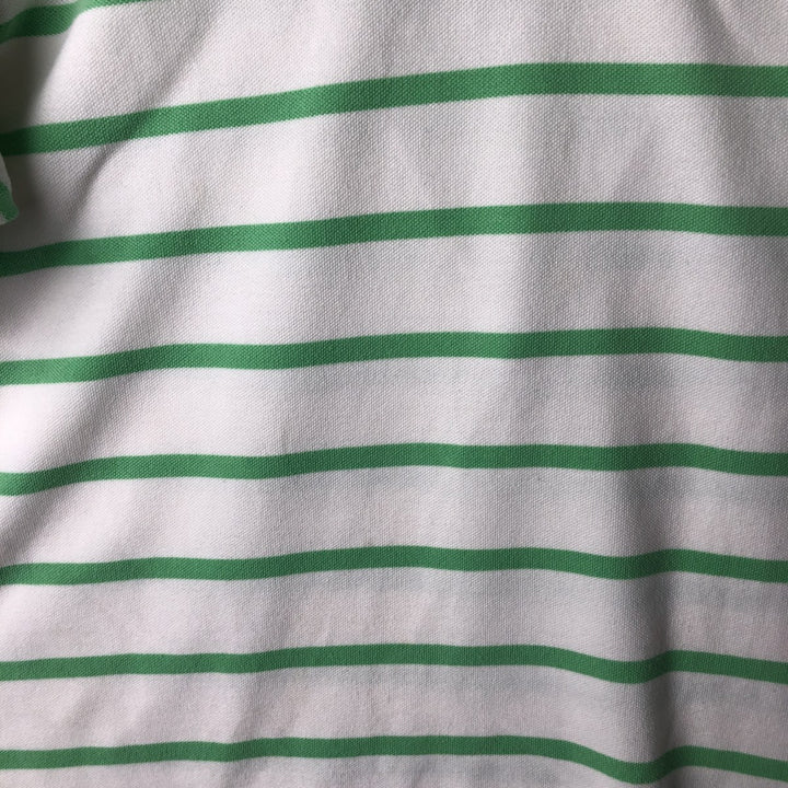 Ralph Lauren POLO by Ralph Lauren short sleeve striped polo shirt, men's size L cotton white type Vintage Second Hand