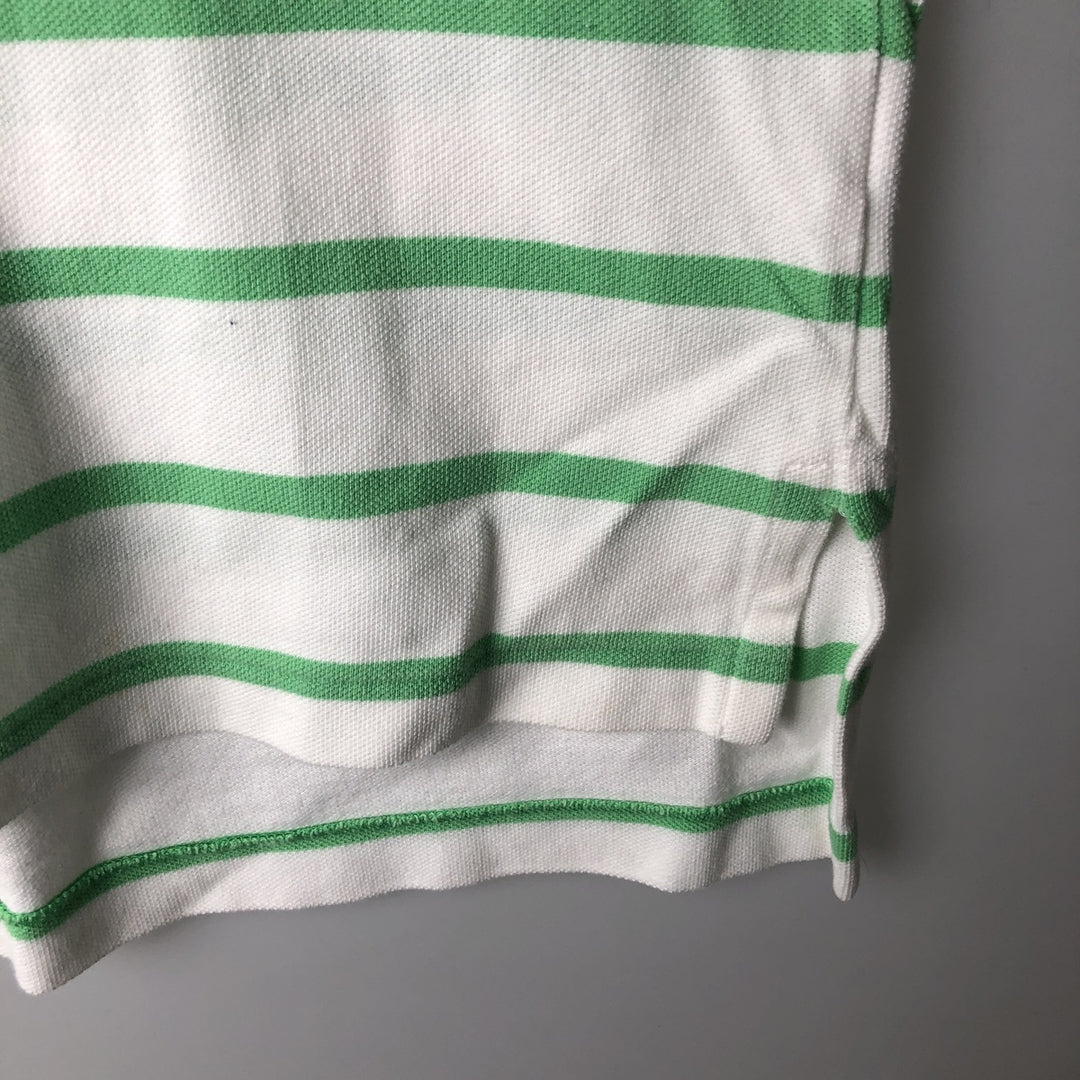 Ralph Lauren POLO by Ralph Lauren short sleeve striped polo shirt, men's size L cotton white type Vintage Second Hand
