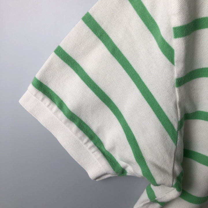 Ralph Lauren POLO by Ralph Lauren short sleeve striped polo shirt, men's size L cotton white type Vintage Second Hand