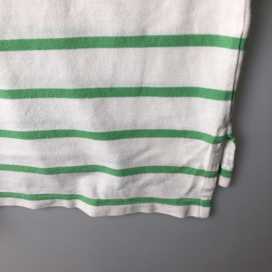 Ralph Lauren POLO by Ralph Lauren short sleeve striped polo shirt, men's size L cotton white type Vintage Second Hand