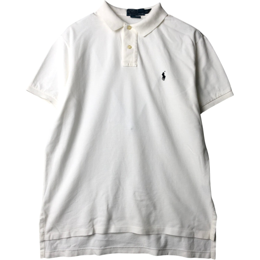 Ralph Lauren POLO by Ralph Lauren CUSTOM FIT short sleeve polo shirt, men's size L cotton white type Vintage Second Hand