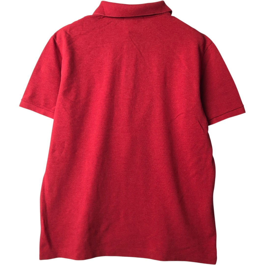 Lacoste LACOSTE SLIM FIT short sleeve polo shirt, men's XL size cotton red type Vintage Second Hand