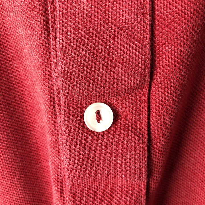 Lacoste LACOSTE SLIM FIT short sleeve polo shirt, men's XL size cotton red type Vintage Second Hand