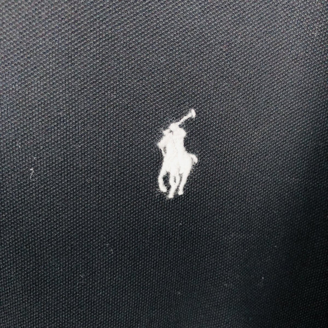 Ralph Lauren POLO by Ralph Lauren CUSTOM FIT short sleeve polo shirt, men's XL size Pima Cotton black type Vintage Second Hand
