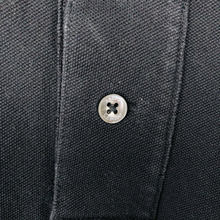 Ralph Lauren POLO by Ralph Lauren CUSTOM FIT short sleeve polo shirt, men's XL size Pima Cotton black type Vintage Second Hand