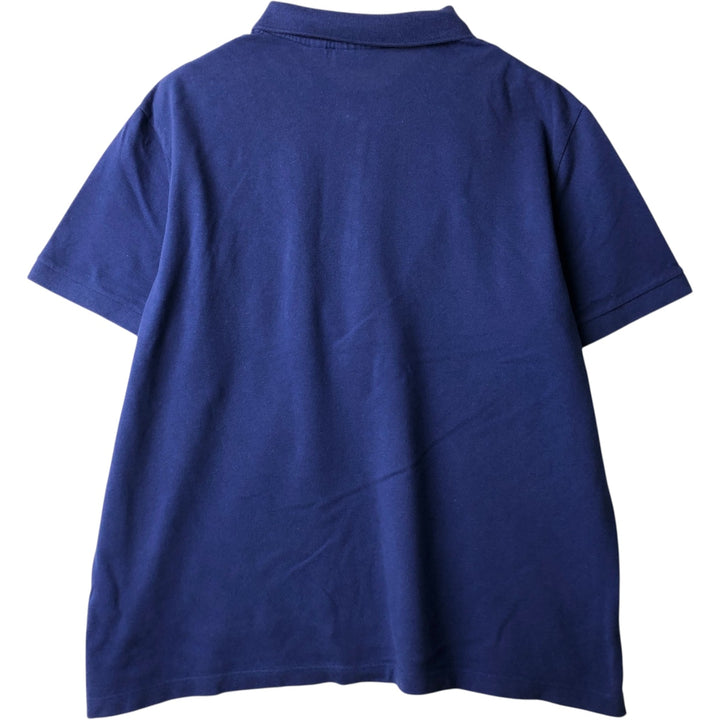 Large size Lacoste Regular Fit Short-Sleeve Polo Shirt (Men's XXXL equivalent) cotton blue type Vintage Second Hand