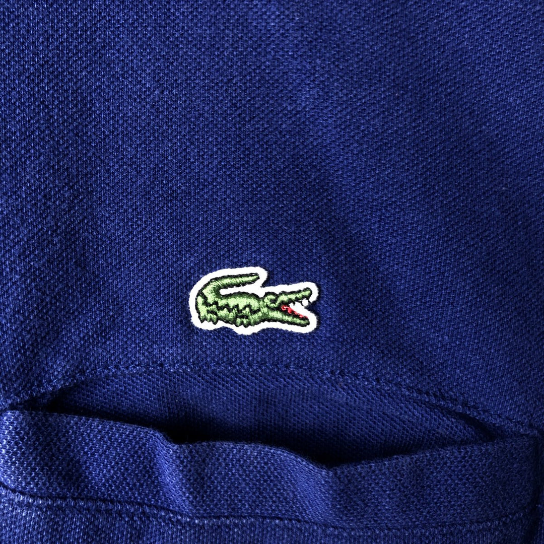 Large size Lacoste Regular Fit Short-Sleeve Polo Shirt (Men's XXXL equivalent) cotton blue type Vintage Second Hand