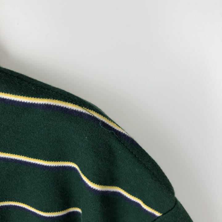 Ralph Lauren POLO by Ralph Lauren CUSTOM FIT short sleeve striped polo shirt men's size M cotton green type Vintage Second Hand