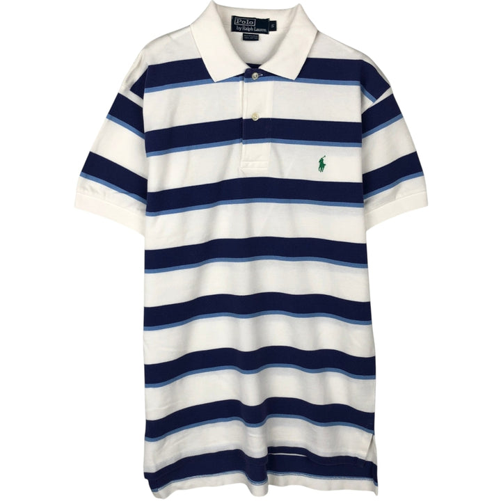 Ralph Lauren POLO by Ralph Lauren short sleeve striped polo shirt, size S for men cotton white type Vintage Second Hand