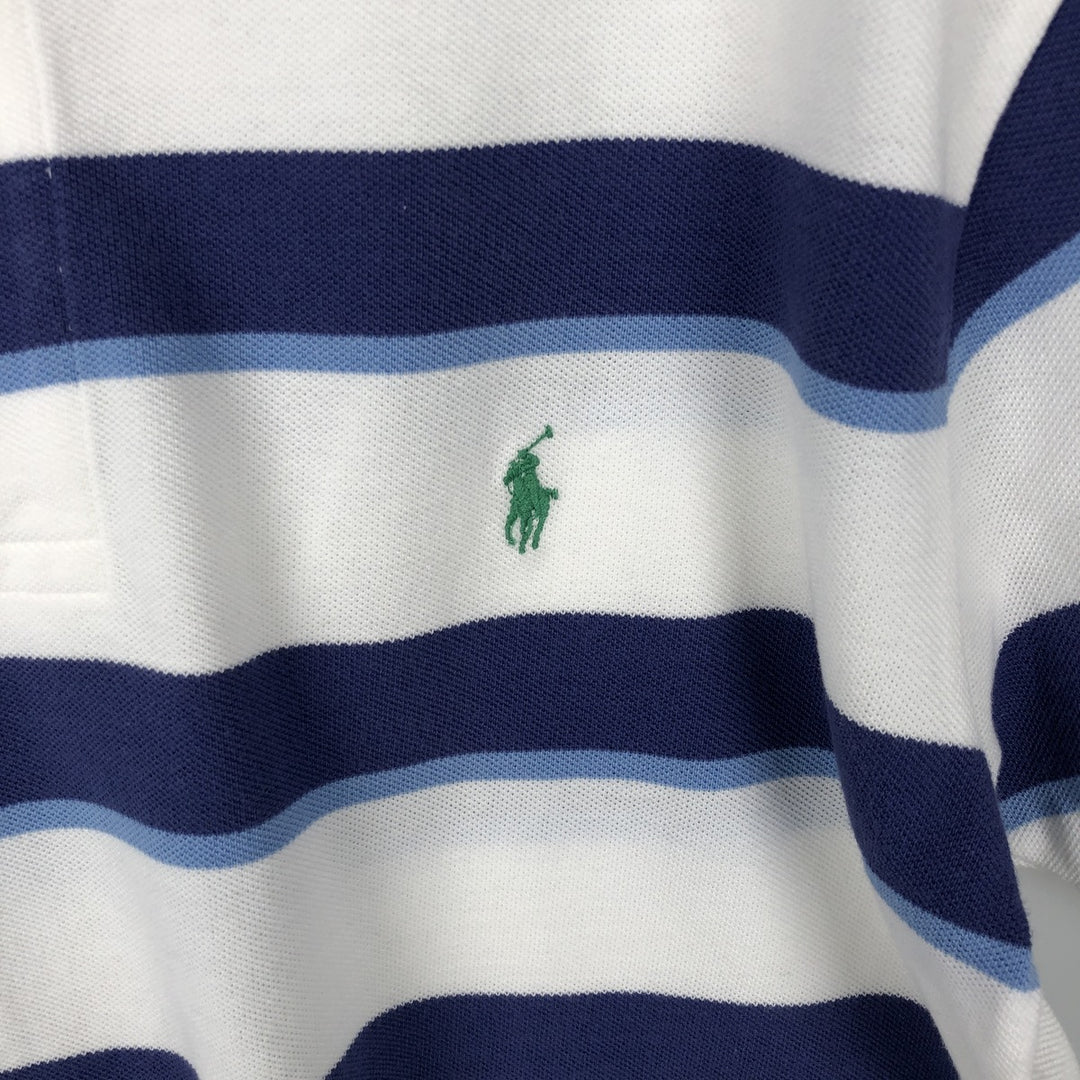 Ralph Lauren POLO by Ralph Lauren short sleeve striped polo shirt, size S for men cotton white type Vintage Second Hand