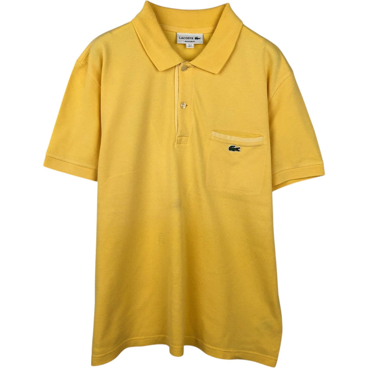 Lacoste Regular Fit short sleeve polo shirt, men's size L cotton yellow type Vintage Second Hand