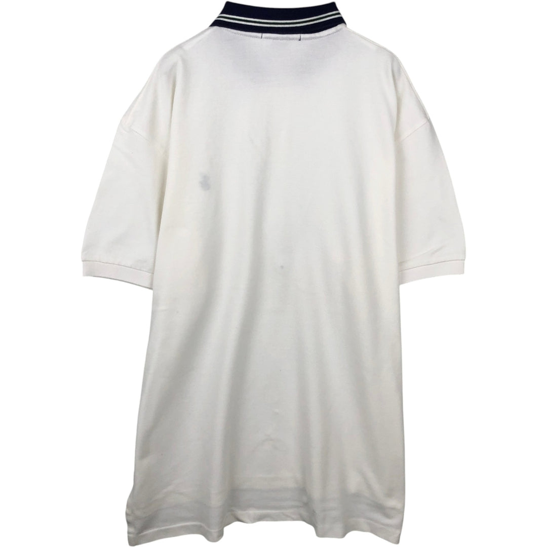 Ralph Lauren POLO by Ralph Lauren short sleeve polo shirt, men's XL size cotton white type Vintage Second Hand