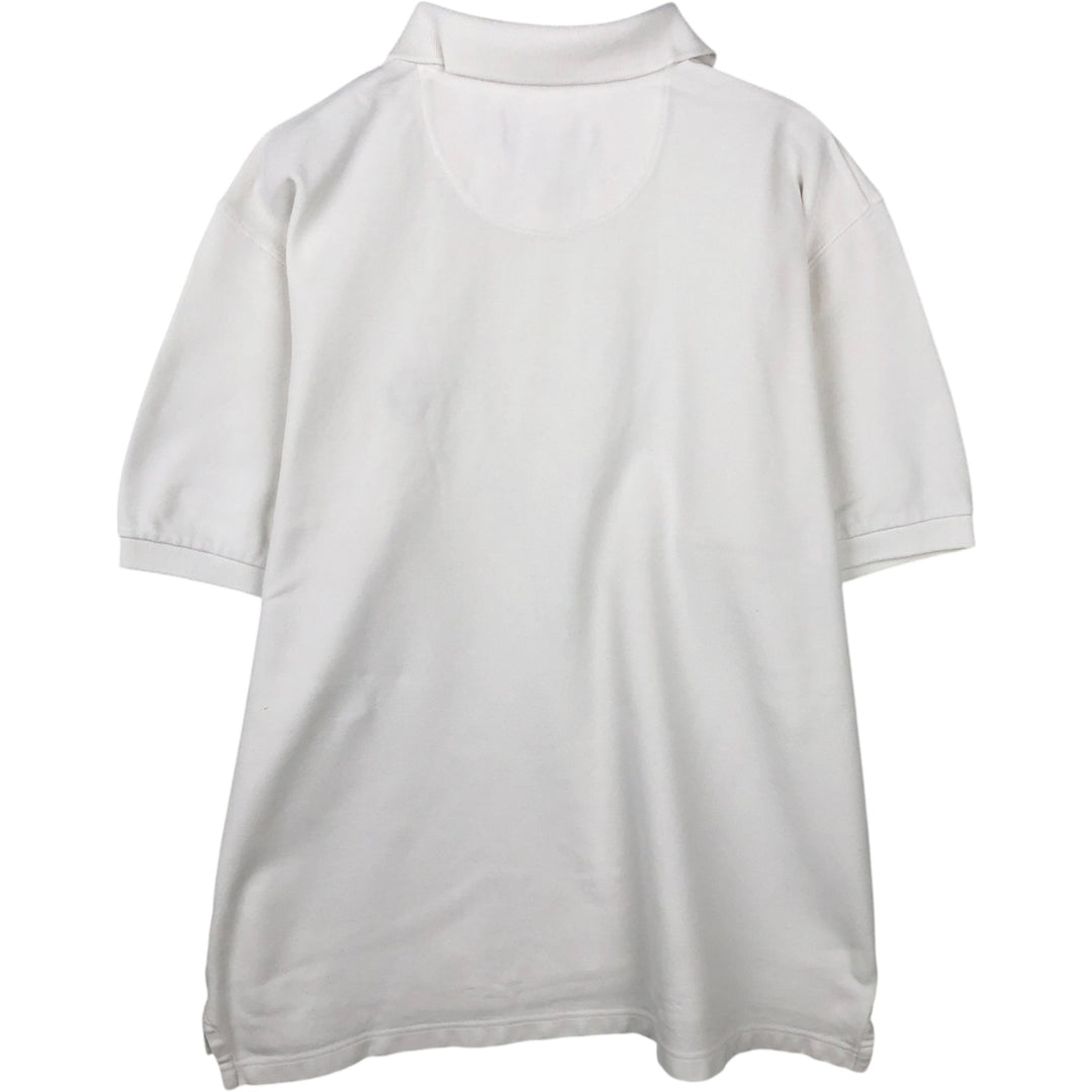 Ralph Lauren CHAPS short sleeve polo shirt, men's size L cotton white type Vintage Second Hand