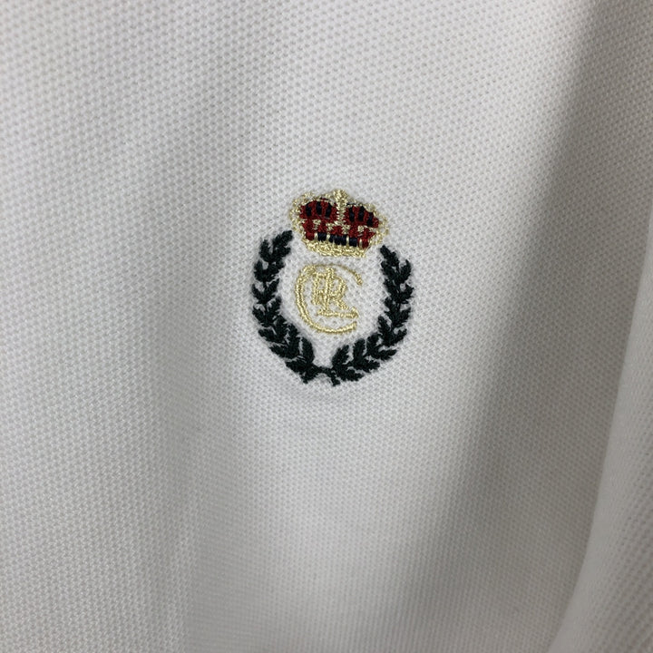 Ralph Lauren CHAPS short sleeve polo shirt, men's size L cotton white type Vintage Second Hand