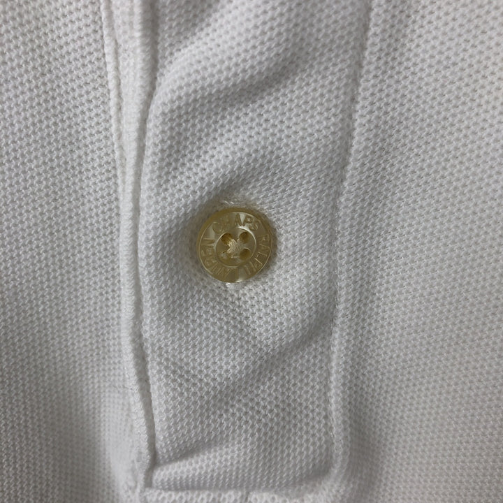 Ralph Lauren CHAPS short sleeve polo shirt, men's size L cotton white type Vintage Second Hand