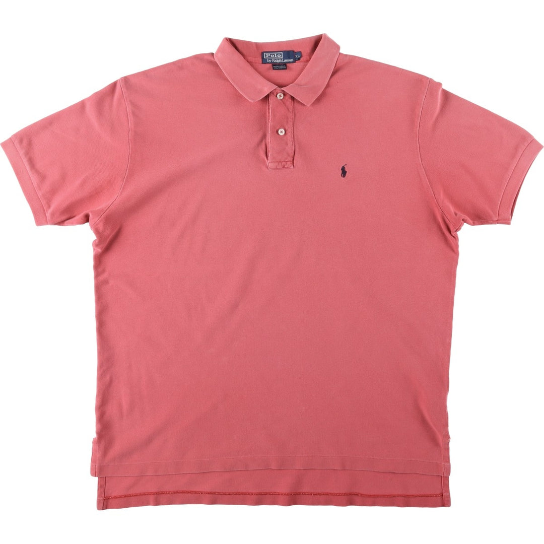 Ralph Lauren POLO by Ralph Lauren short sleeve polo shirt, men's XL size cotton pink type Vintage Second Hand