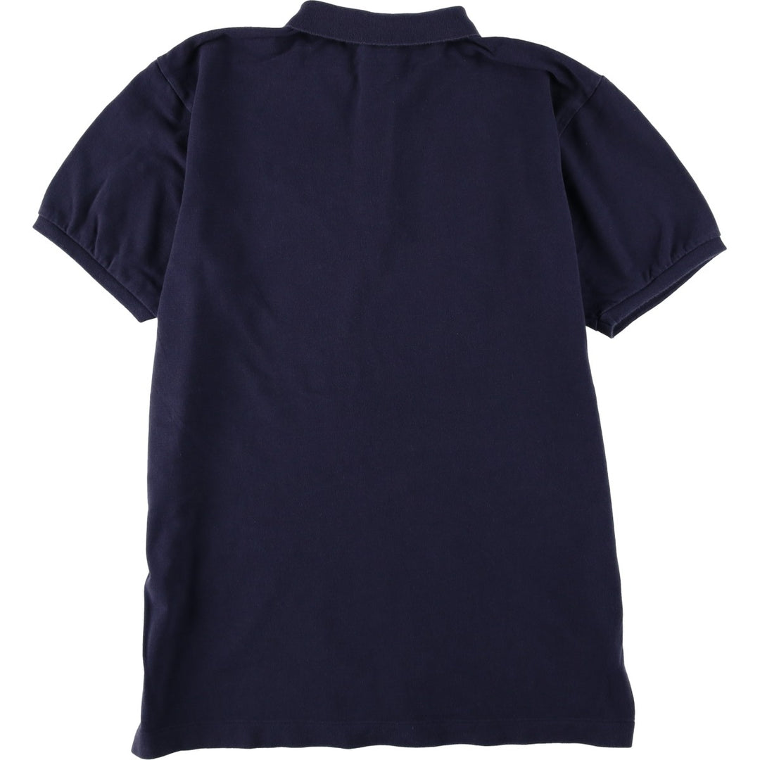 Lacoste (LACOSTE) French design short-sleeved polo shirt, size 8 (equivalent to men's L). cotton navy blue type Vintage Second Hand