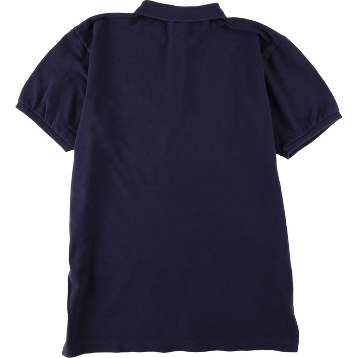 Lacoste (LACOSTE) French design short-sleeved polo shirt, size 8 (equivalent to men's L). cotton navy blue type Vintage Second Hand