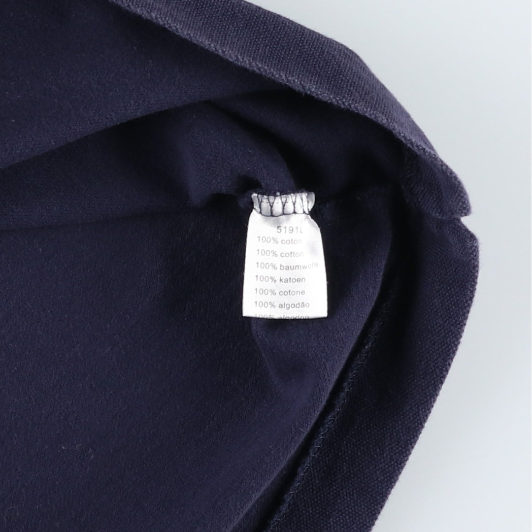 Lacoste (LACOSTE) French design short-sleeved polo shirt, size 8 (equivalent to men's L). cotton navy blue type Vintage Second Hand