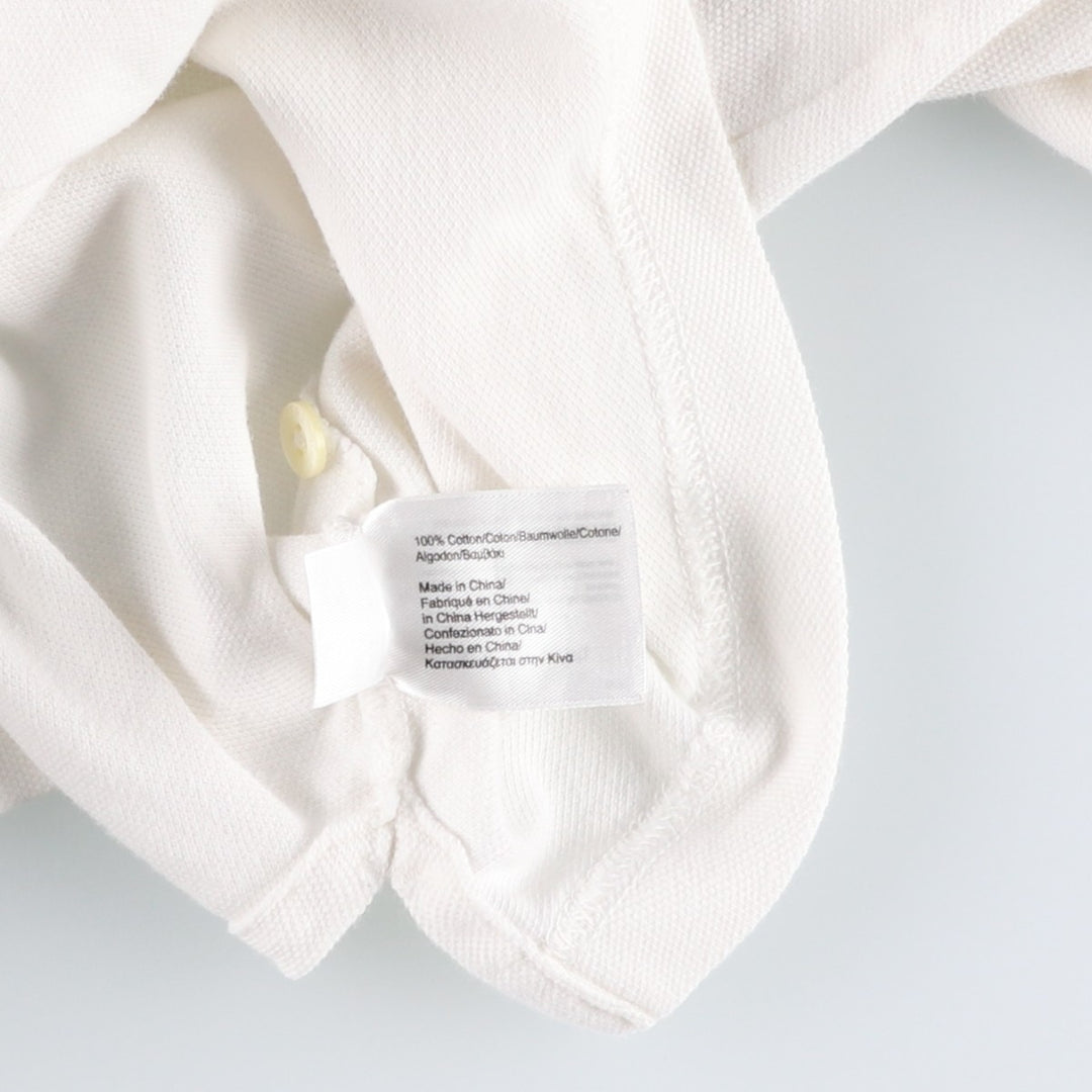 Brooks Brothers 346 Original Fit Short-Sleeve Polo Shirt, Men's Size L (approx.) cotton white type Vintage Second Hand