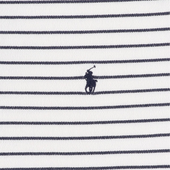 Ralph Lauren POLO by Ralph Lauren short sleeve striped polo shirt, men's XL size cotton white type Vintage Second Hand