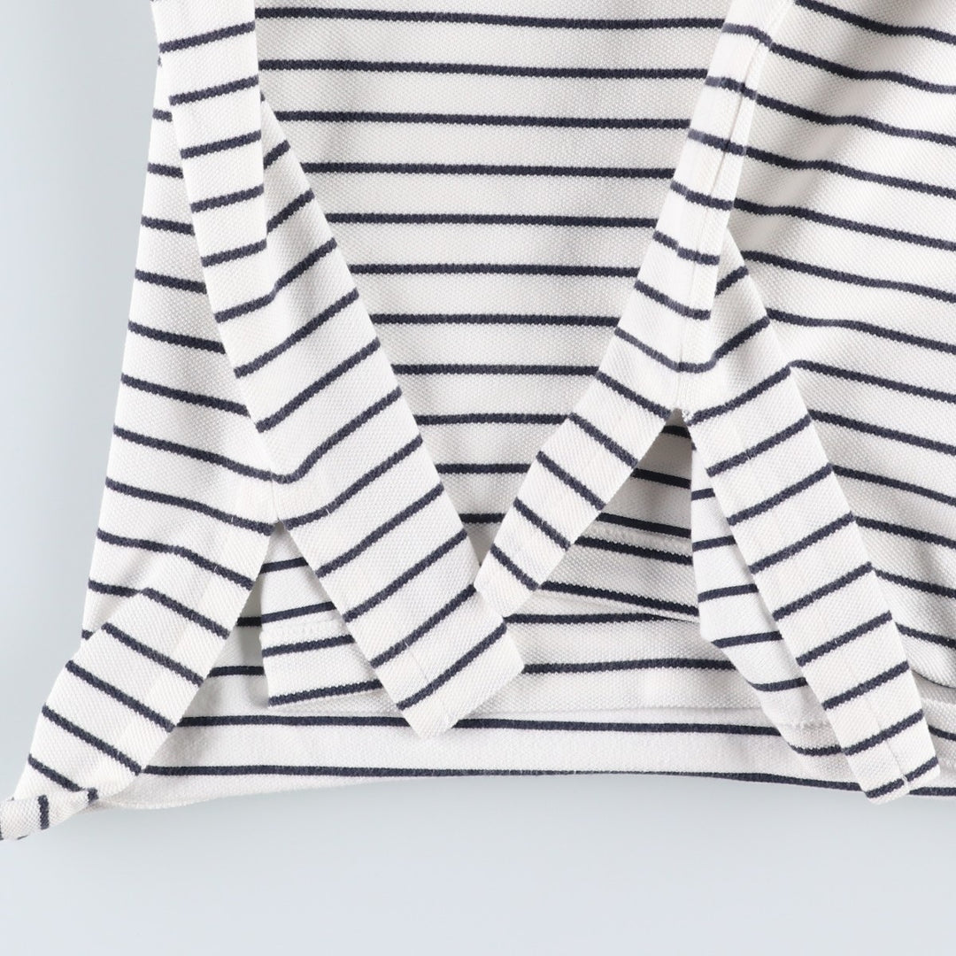 Ralph Lauren POLO by Ralph Lauren short sleeve striped polo shirt, men's XL size cotton white type Vintage Second Hand