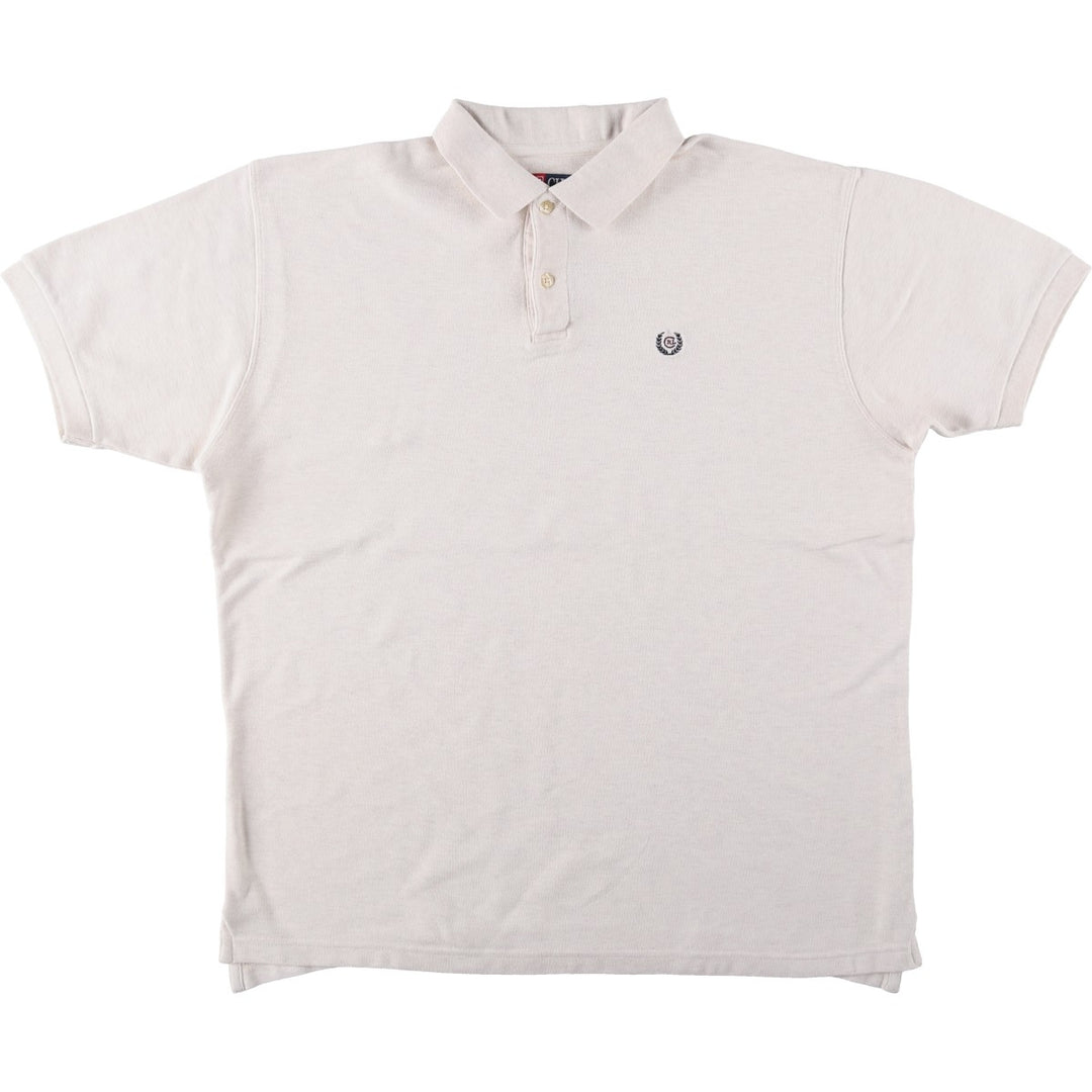 Ralph Lauren CHAPS short sleeve polo shirt, men's size L cotton gray type Vintage Second Hand
