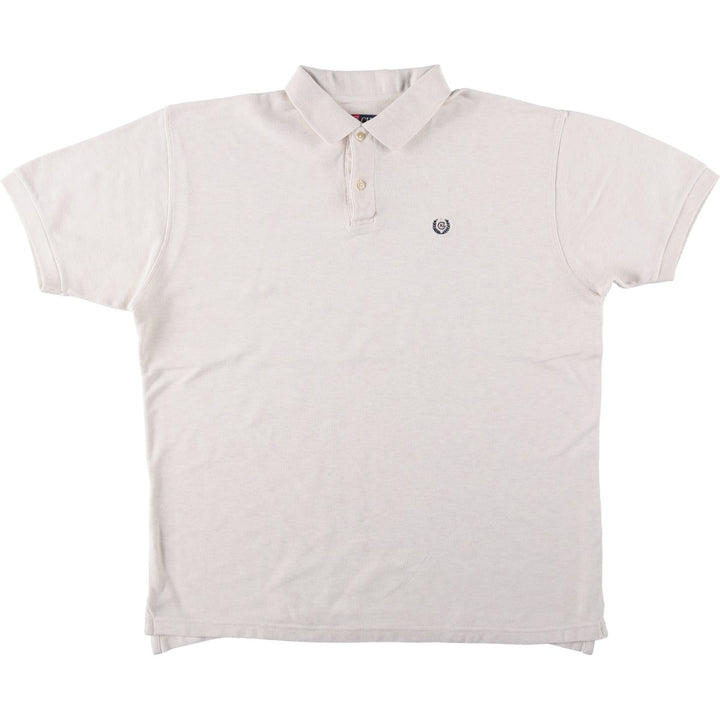 Ralph Lauren CHAPS short sleeve polo shirt, men's size L cotton gray type Vintage Second Hand