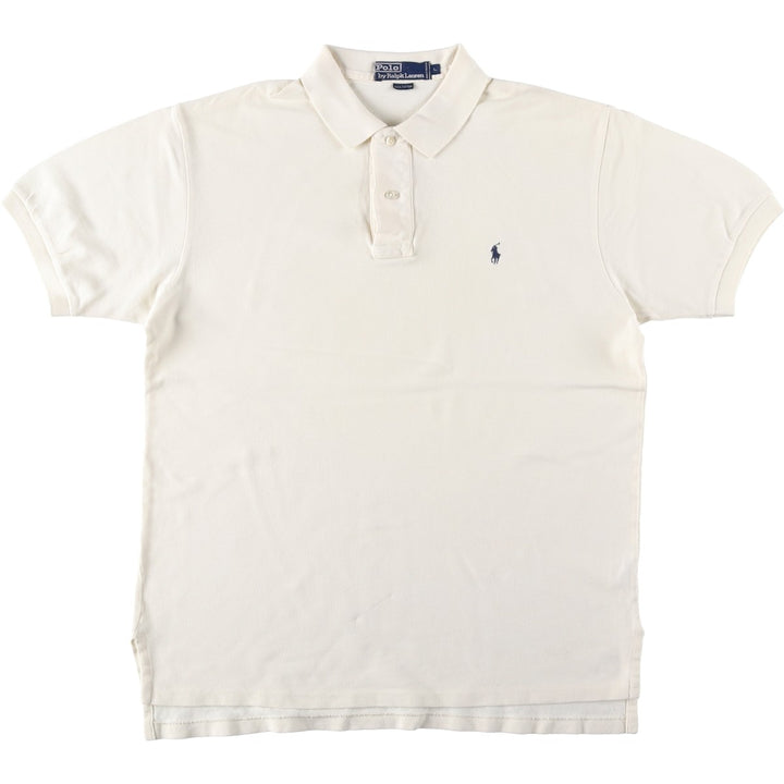 Ralph Lauren POLO by Ralph Lauren short sleeve polo shirt, men's size L cotton white type Vintage Second Hand